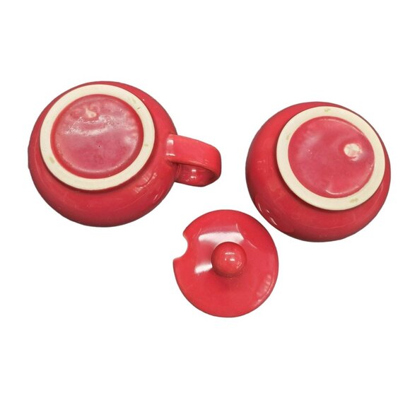 Vintage Sugar Creamer Pristine England Dusty Mauve Rose Pink Sugar Set BT1059 - Picture 6 of 7